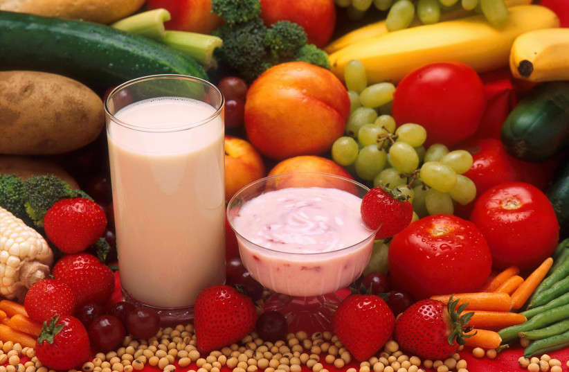  Fruit, vegetables, milk and yoghurt. (photo credit: PIXNIO)