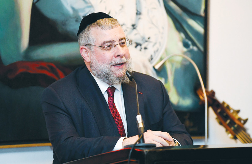  RABBI PINCHAS Goldschmidt: The sages teach that kings should not be anointed from among the priests – that is, there must be a separation of spiritual and political power. (credit:  Eli Itkin/CER)