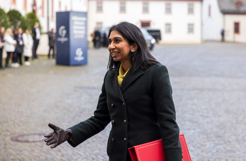 Home Secretary Suella Braverman arrives for Day 3 of G7 Interior Ministers. (credit: FLICKR)