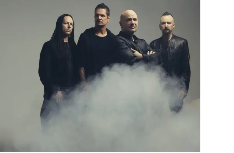  DISTURBED, WITH David Draiman (third from left) (credit: CAA LONDON)