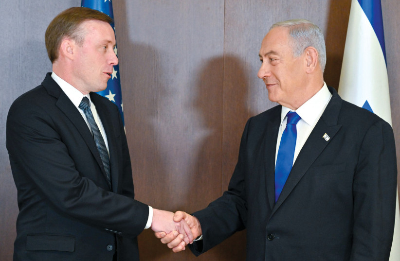  Prime Minister Benjamin Netanyahu welcomes US National Security Adviser Jake Sullivan on January 19. (credit: KOBI GIDEON/GPO)