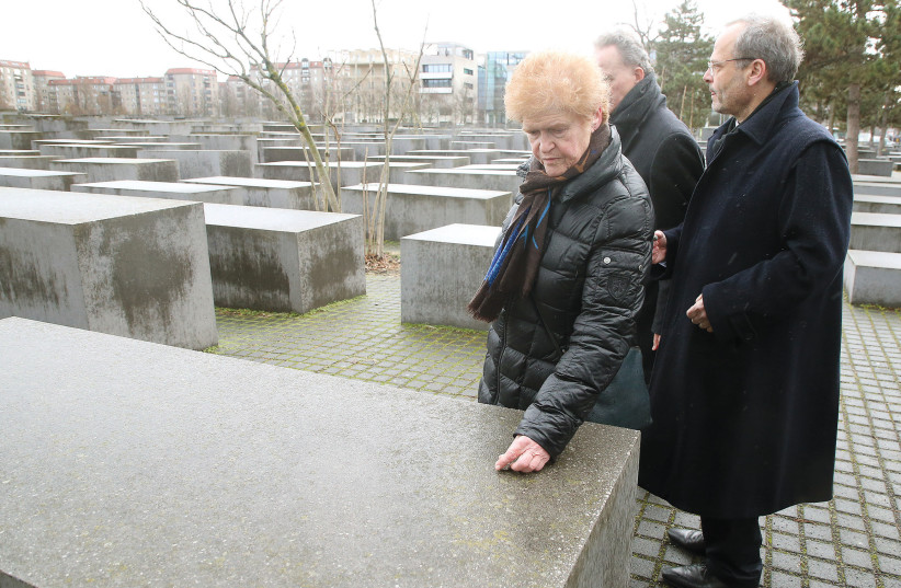  DEBORAH LIPSTADT and Felix Klein visit the Memorial to the Murdered Jews of Europe during a meeting of special envoys and coordinators to combat antisemitism in Berlin, last month.  (credit: WOLFGANG KUMM/PICTURE ALLIANCE VIA GETTY IMAGES)