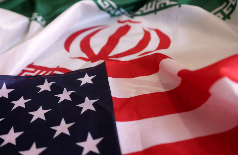  Illustration shows USA and Iranian flags (photo credit: REUTERS)
