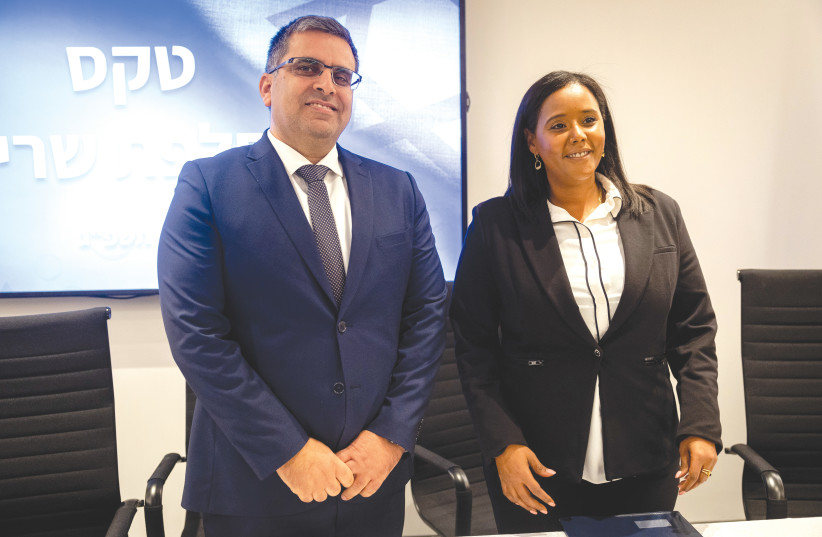  ALIYAH AND INTEGRATION Minister Ofir Sofer takes over from Pnina Tamano-Shata at a handover ceremony at the ministry, in Jerusalem, on January 1. ‘Is Israel ready to accept new waves of olim?’ (photo credit: YONATAN SINDEL/FLASH90)