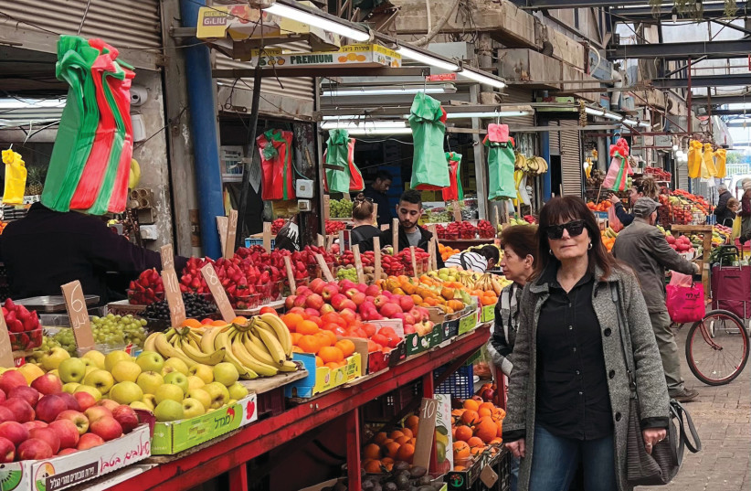  The author is seen at the Beersheba shuk. (photo credit: PASCALE PEREZ-RUBIN)