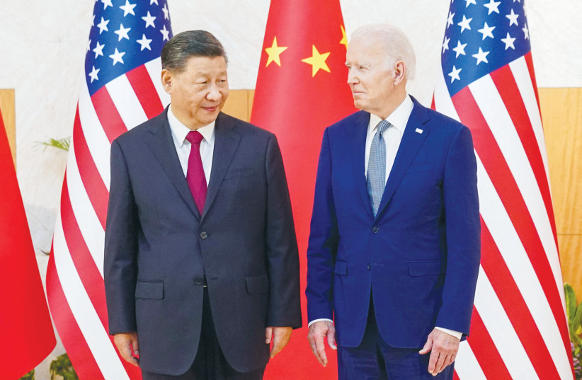 US PRESIDENT Joe Biden meets Chinese President Xi Jinping on the sidelines of the G20 summit in Bali, in November. A China-dominated Middle East would threaten US trade and national security, says the writer.