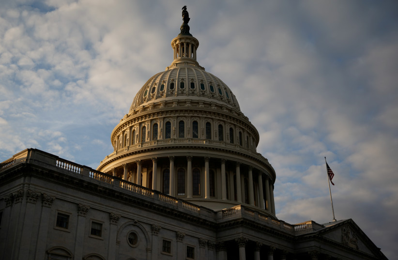 The US Capitol building is seen in Washington, US, November 16, 2021. (photo credit: REUTERS/ELIZABETH FRANTZ)