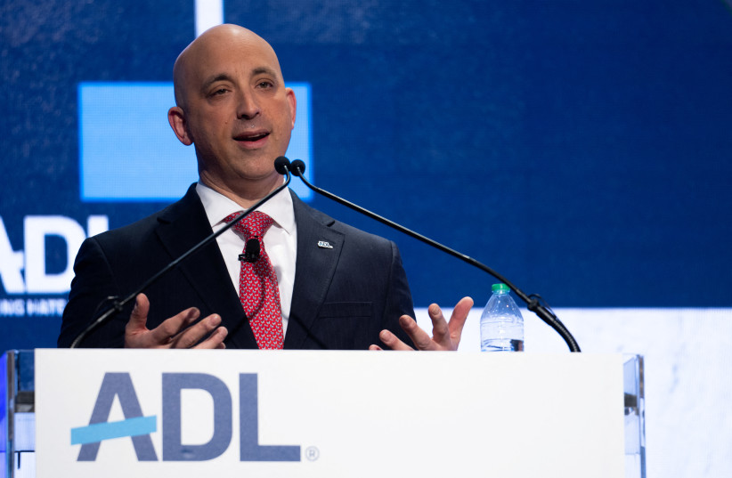 Anti-Defamation League (ADL) CEO Jonathan Greenblatt speaks during the Anti-Defamation League's ''Never is Now'' summit at the Jacob Javits Convention Center in Manhattan in New York City, New York, US, November 10, 2022. (credit: REUTERS/JEENAH MOON)