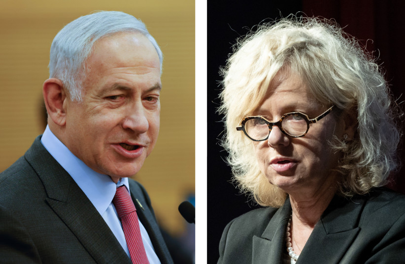 LEFT: Prime Minister Benjamin Netanyahu RIGHT: Attorney General Gali Baharav-Miara (credit: Canva, ERIK MARMOR/FLASH90, YONATAN SINDEL/FLASH90)