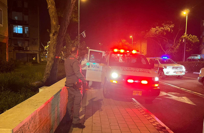 Outside the apartment in Kiryat Ata where the 29-year-old woman was murdered on March 24, 2023. (photo credit: ISRAEL POLICE SPOKESPERSON'S UNIT)