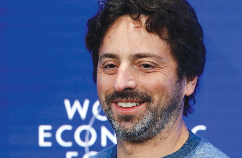  Google co-founder Sergey Brin at the World Economic Forum annual meeting in Davos in 2017.  (photo credit: RUBIN SPRICH/REUTERS)