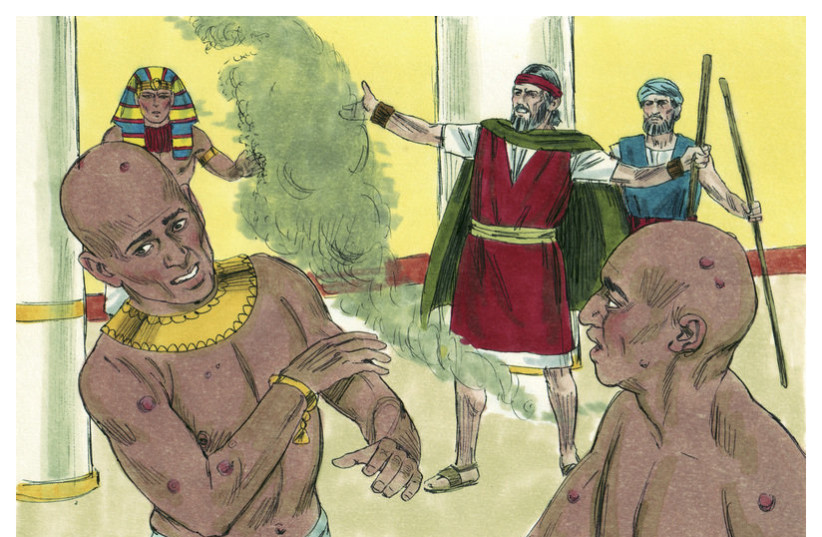  Biblical illustration of Book of Exodus. Biblical illustrations by Jim Padgett, courtesy of Sweet Publishing, Ft. Worth, TX, and Gospel Light, Ventura, CA. Copyright 1984. (photo credit: JIM PADGETT/WIKIMEDIA COMMONS)
