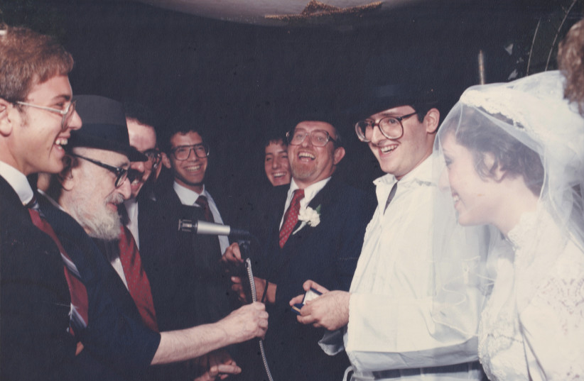  Rabbi Yosef Dov Soloveitchik at the writer's 1985 wedding (photo credit: Courtesy Kenneth Brander)