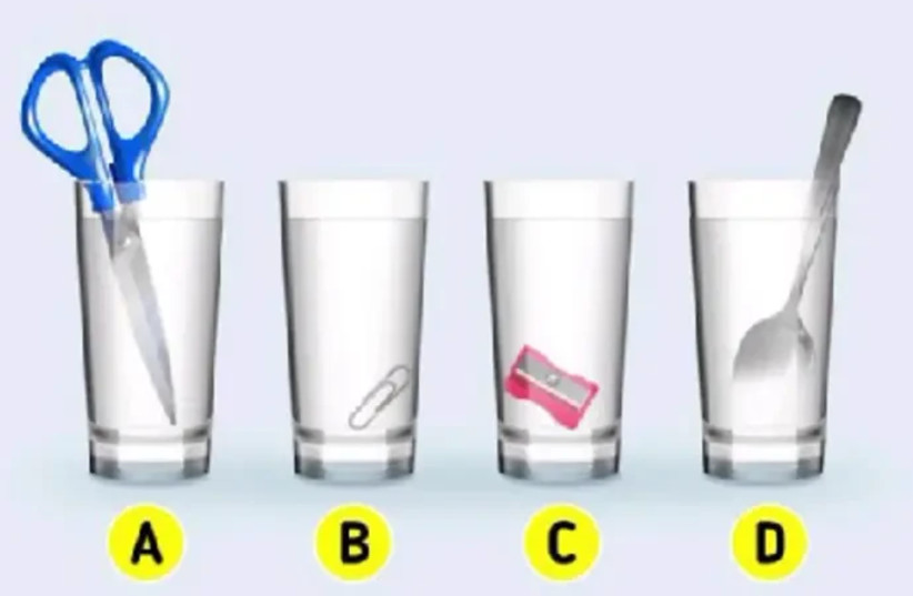 Which cup has the most water? (photo credit: MAARIV/TIKTOK)