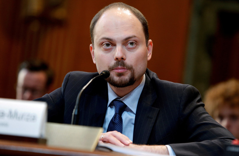  Russian opposition leader Vladimir Kara-Murza, vice chairman of Open Russia, testifies before a Senate Appropriations State, Foreign Operations and Related Programs Subcommittee hearing on ''Civil Society Perspectives on Russia'' on Capitol Hill in Washington, U.S., March 29, 2017 (credit: REUTERS/JOSHUA ROBERTS/FILE PHOTO)