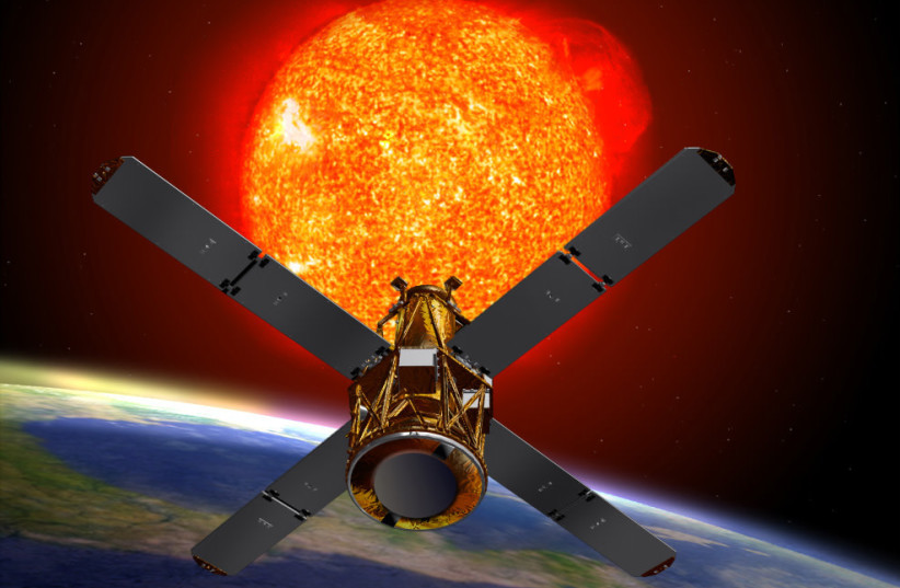  An artistic illustration of NASA's Reuven Ramaty High Energy Solar Spectroscopic Imager (RHESSI) satellite. (photo credit: Wikimedia Commons)