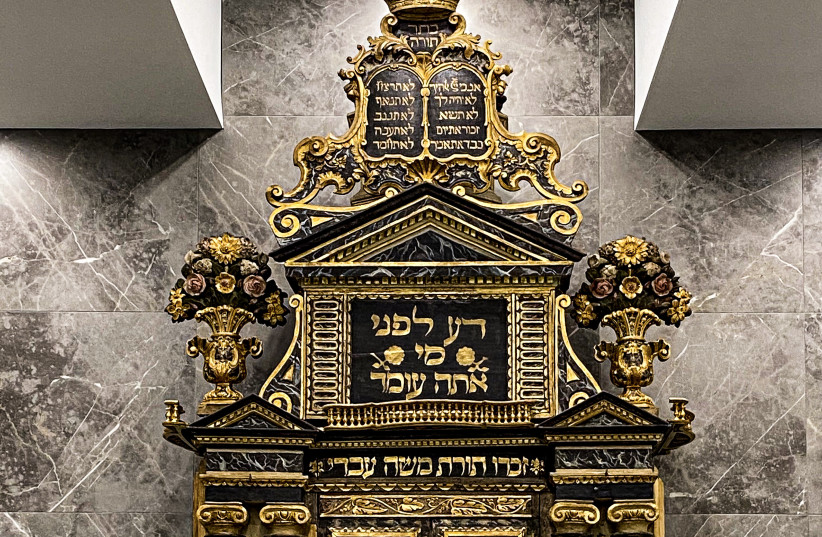  A 16th Century Holy Ark from a synagogue in Italy is set to find a new home in New Jersey after being successfully restored. (photo credit: ALICE DIAS)