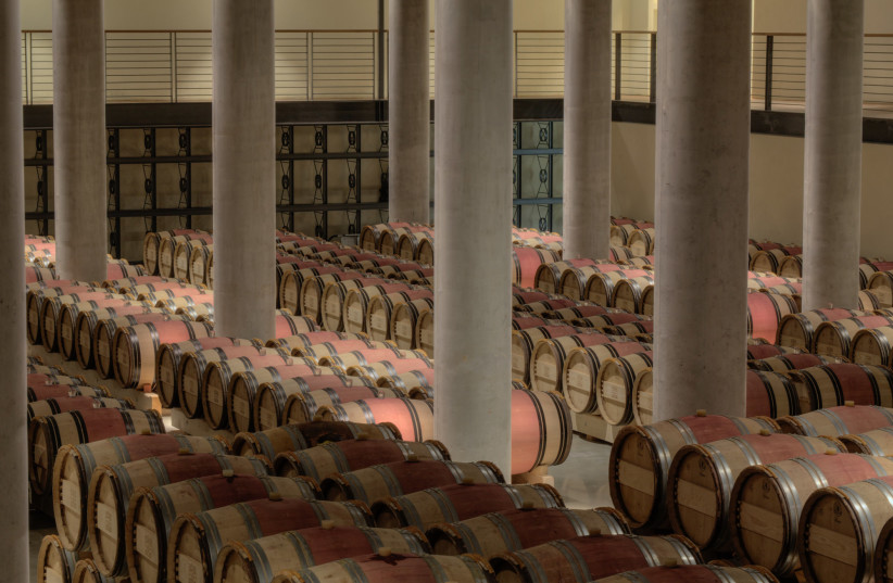   Castel Winery’s barrel cellar. (photo credit: Winery)