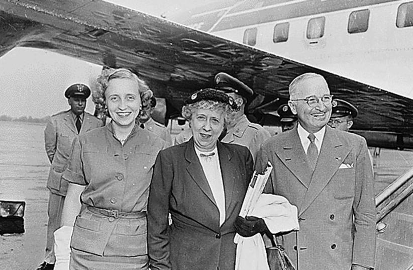  THEN-US PRESIDENT Harry S. Truman is joined by his wife Bess and daughter Margaret in this photo from 1951. President Truman viewed himself as the Cyrus of modern Israel. (credit: US NATIONAL ARCHIVES/REUTERS)