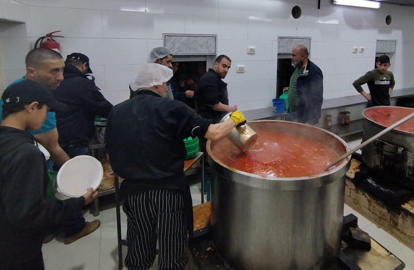  Takiat Ibrahim soup kitchen, Hebron, on the West Bank, April 4, 2023. (credit: MOHAMMAD AL-KASSIM/THE MEDIA LINE)