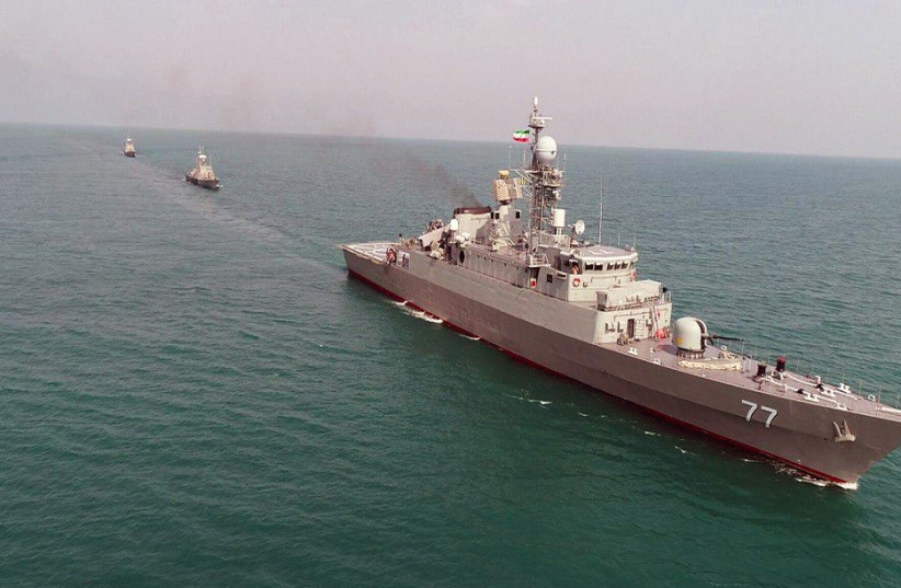  Iranian ships are seen sailing in the Caspian Sea (Illustrative). (photo credit: Wikimedia Commons)