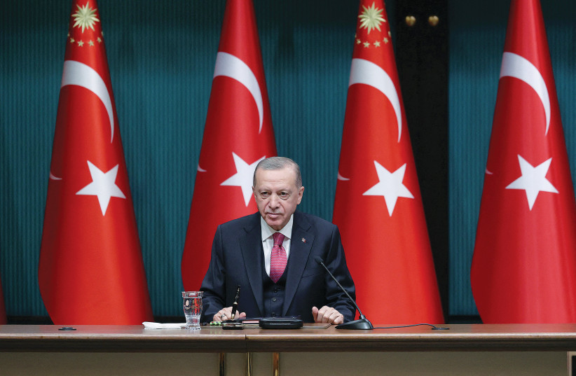  Turkish President Tayyip Erdogan announces elections for May 14, 2023. (credit: (Presidential Press Office/Handout) REUTERS)