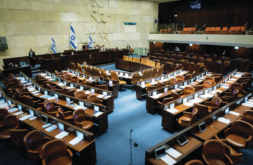  THE KNESSET will return to session next week amid the temporary freeze in the judicial reform legislation. (photo credit: YONATAN SINDEL/FLASH90)