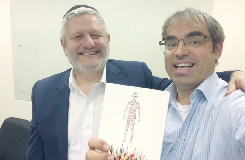  David Geffen (left) Daniel Goldman, author of the article (right). (photo credit: Daniel Goldman)