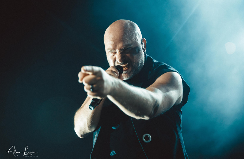  DISTURBED’S DAVID DRAIMAN:  The darkness keeps creeping in once in a while. (photo credit: ALON LEVIN)
