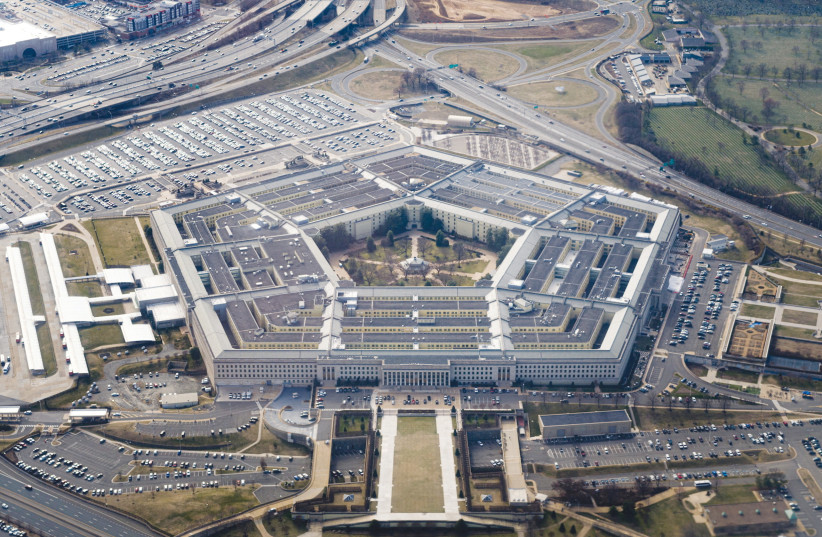  AERIAL VIEW of the Pentagon complex: Is there a cyberwarfare campaign that US institutions are hesitant to acknowledge?  (photo credit: JOSHUA ROBERTS/REUTERS)