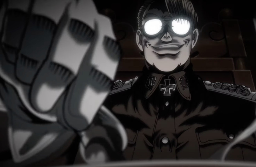 Nazis are villains in the "Hellsing" series and many other anime shows. (Screenshot from YouTube) (photo credit: SCREENSHOT/JTA)