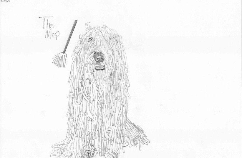  THE MOP drawing by Gadi of the Komondor dog is mom Lisa’s favorite. (credit: Gadi Isaacs)