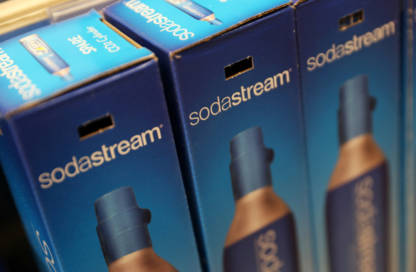  Boxes containing Sodastream products are seen at a shop in London, Britain August 20, 2016 (photo credit: REUTERS/SIMON DAWSON)