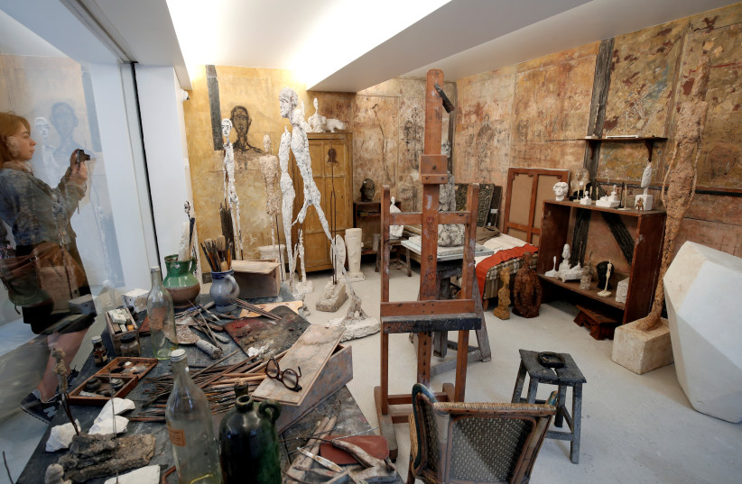  A reconstruction of the Alberto Giacometti's parisian studio is pictured during the press preview of the Giacometti Institute in Paris, France, June 19, 2018. (credit: REUTERS/BENOIT TESSIER)