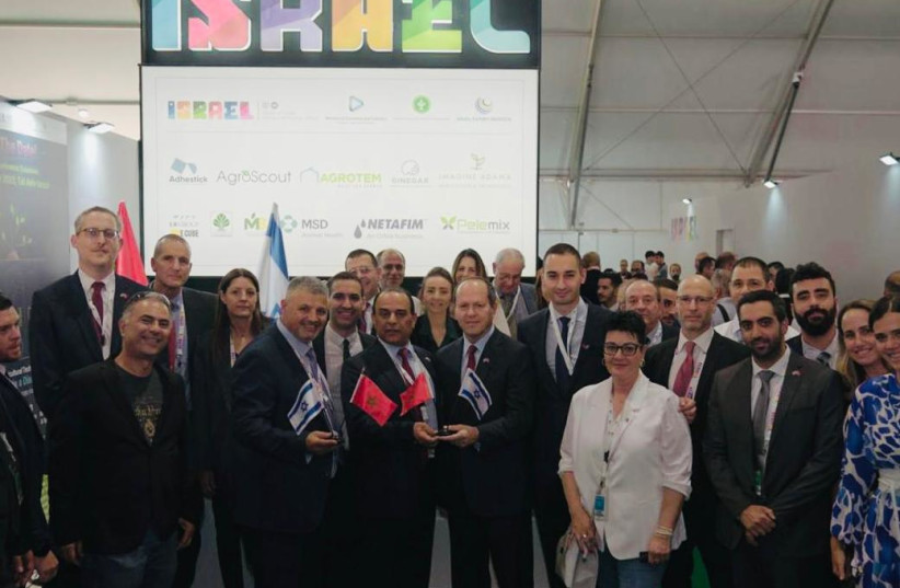  Economy Minister Nir Barkat at the first official Israeli pavilion at SIAM. (photo credit: ECONOMY MINISTRY)