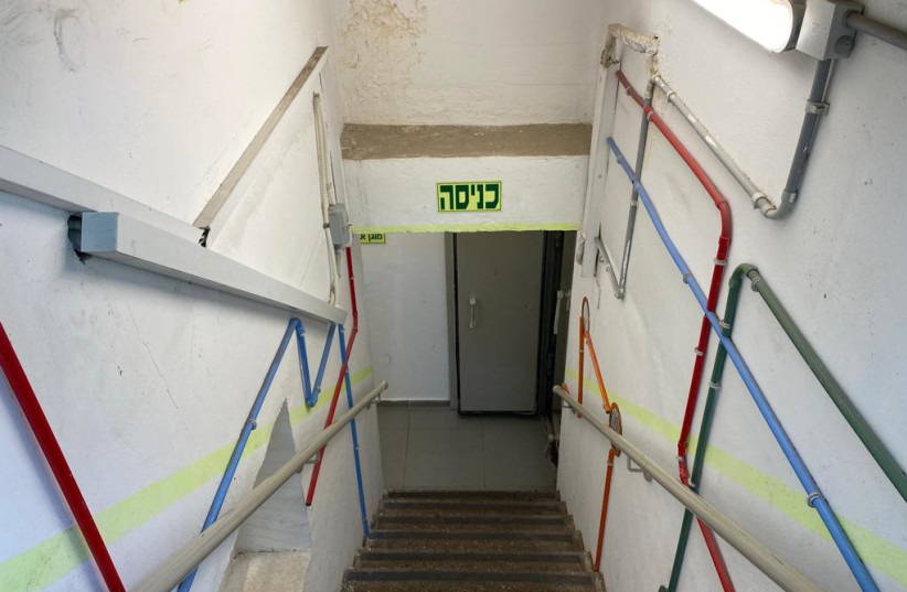 A bomb shelter in the center of Israel is opened in preparation for retaliation from Gaza after overnight launch of Operation Shield and Arrow, May 9, 2023. (photo credit: AVSHALOM SASSONI/MAARIV)