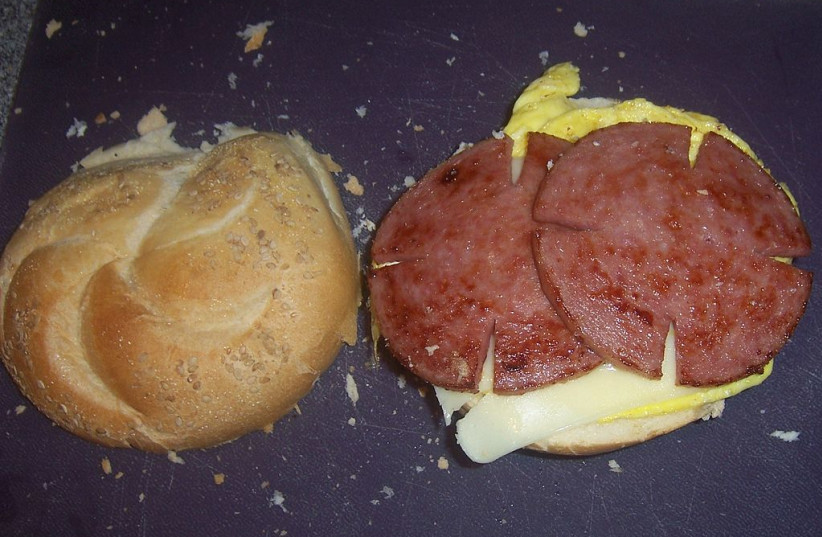  A Taylor ham sandwich – or a pork roll sandwich, depending where in New Jersey you live (Illustrative) (credit: Wikimedia Commons)