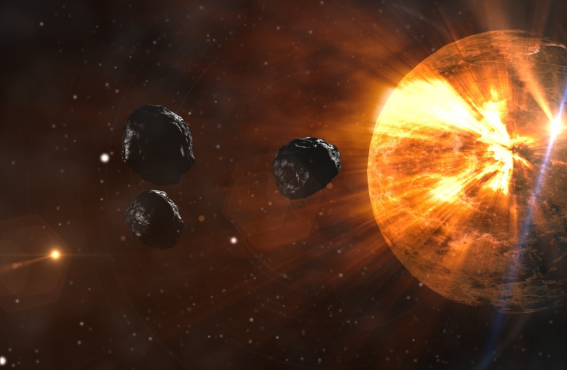  Illustration of an asteroid heading towards Earth (photo credit: PEAKPX)
