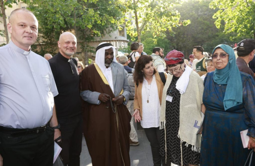 Participants at the interfaith march in Jerusalem, May 11, 2023. (credit: YOSSI ZAMIR)