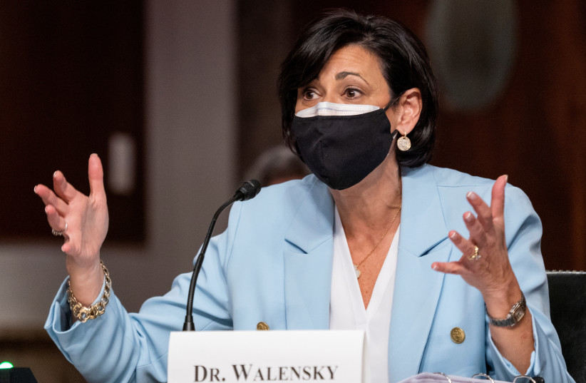  CDC DIRECTOR Rochelle Walensky testifies during a Senate hearing to examine the federal response to coronavirus and new emerging variants, in Washington, Jan. 2022. (credit: SHAWN THEW/POOL VIA REUTERS)