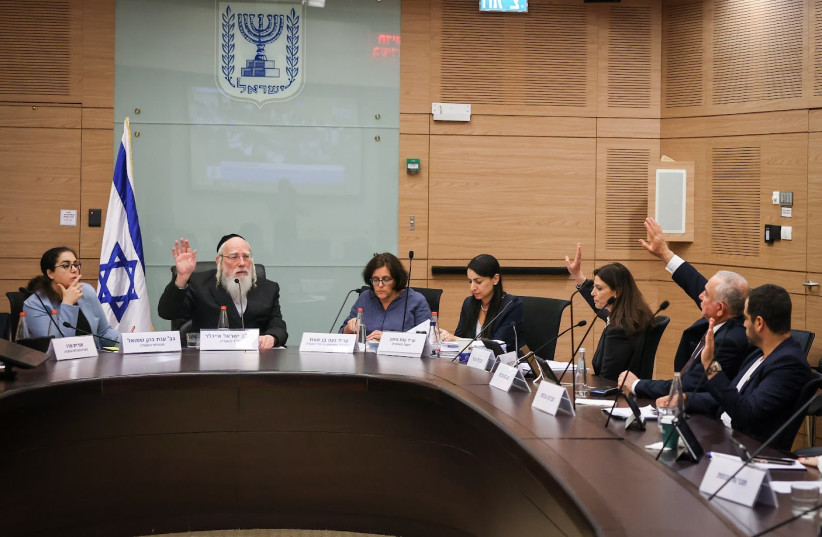 Picture of the Labor and Welfare Committee voting on the approval of the budget. (photo credit: Knesset spokeswoman-Noam Moshkowitz)