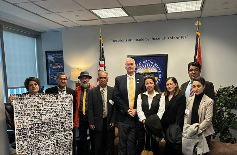  Iranian Americans and activists meeting with Ohio State representative, Dick Stein, about Mahallati's alleged crimes against humanity. (credit: AAIRA )