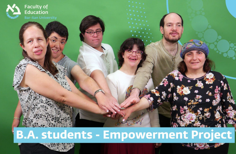  BA students in the Empowerment Project at Bar-Ilan University. (photo credit: Maor Kehimker)