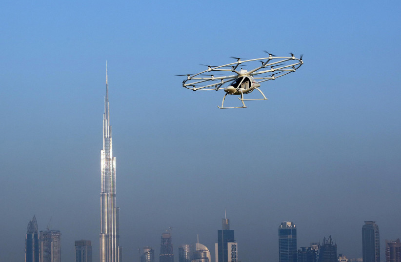 The flying taxi is seen in Dubai, United Arab Emirates September 25, 2017.