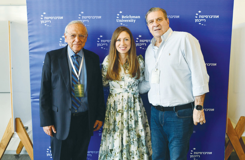  FROM LEFT: Prof. Uriel Reichman, founding president Reichman University, Dr. Chelsea Clinton and Oudi Recanati, chair of Reichman University. (credit: ELAD GUTMAN)