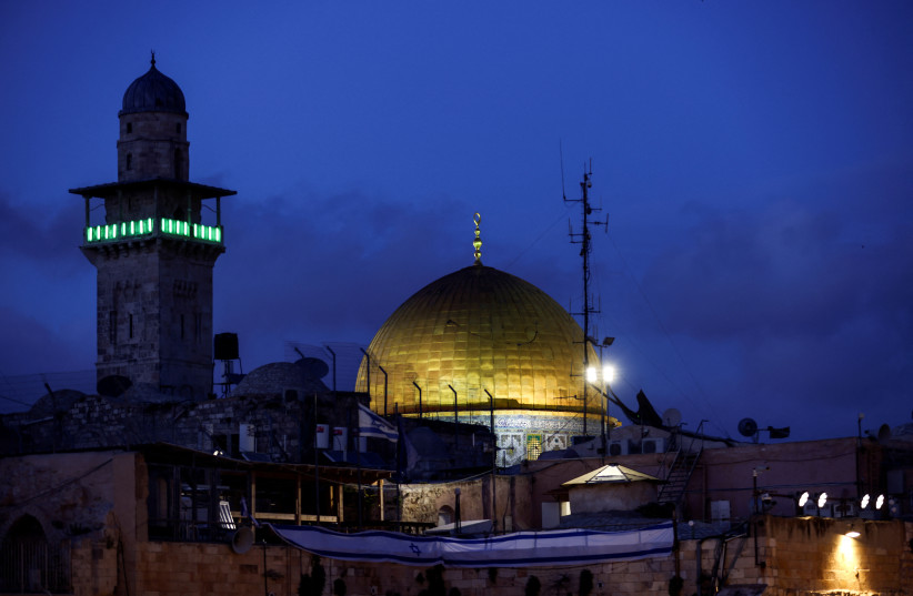  A general view shows The Dome of the Rock in the Al-Aqsa compound also known to Jews as the Temple Mount, in Jerusalem's Old city as Israel marks Jerusalem Day, in Jerusalem May 18, 2023 (credit: REUTERS/Ronen Zvulun)