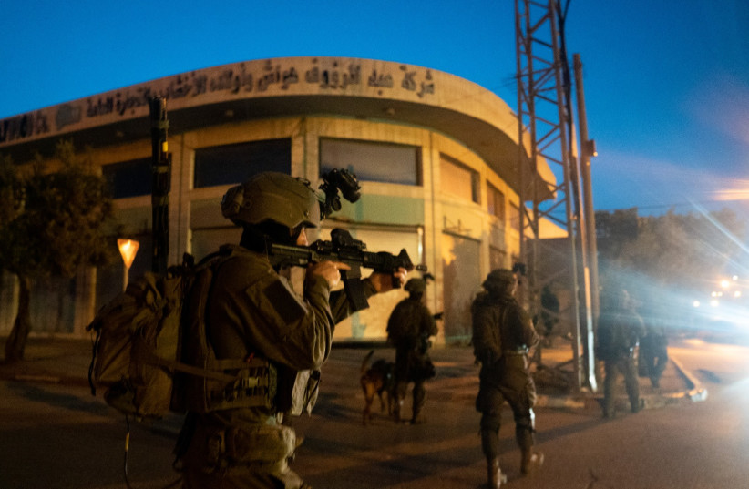  IDF soldiers operate in the West Bank. May 22, 2023 (credit: IDF SPOKESPERSON'S UNIT)