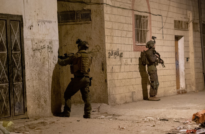   IDF soldiers operate in the West Bank. May 22, 2023 (photo credit: IDF SPOKESPERSON'S UNIT)