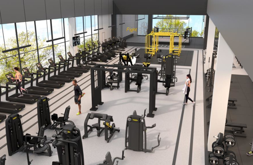  A simulation of the planned sports complex's gym in Bucha, Ukraine (photo credit: PR)