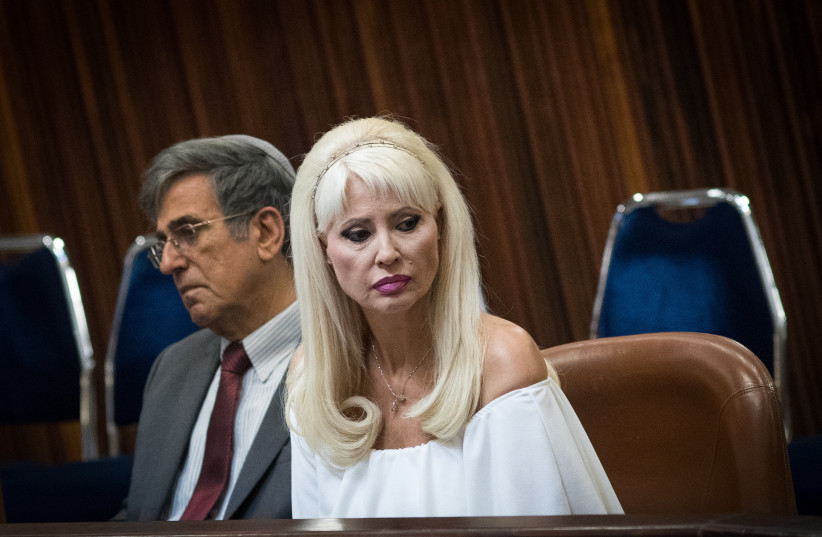  Israeli businesswoman, model and media personality Pnina Rosenblum attends a ceremony marking the 50th anniversary of Jerusalem's reunification and the 1967 War, in the Israeli parliament on May 24, 2017.  (photo credit: YONATHAN SINDEL/FLASH90)